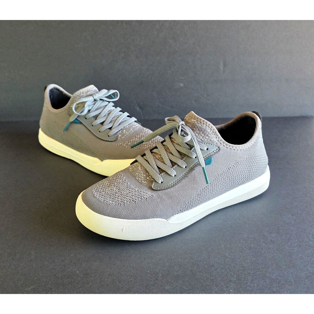 VESSI Weekend Classic Sneakers Concrete Gray Sz 9 Lace Up Waterproof Vegan
